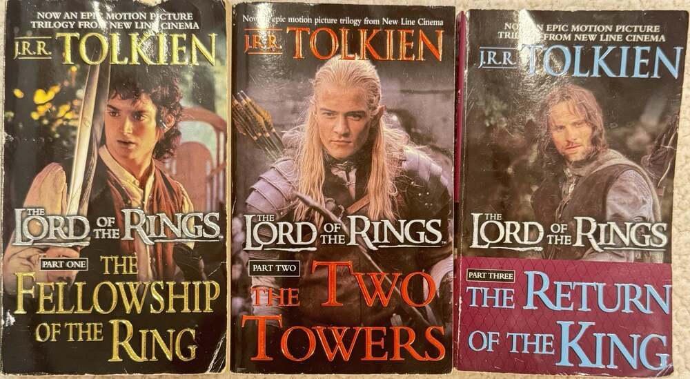 Lord of the Rings Trilogy by J.R.R. Tolkien Movie Tie In Paperback Set